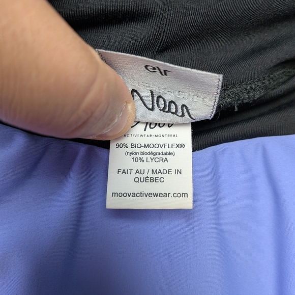 MOOV Activewear Montréal Made In Québec Skort Size Large Lilac And Black - Picture 5 of 8